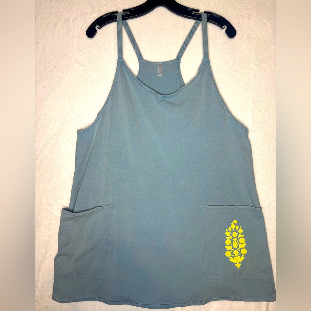 Free People Hot Shot Romper LARGE Blue